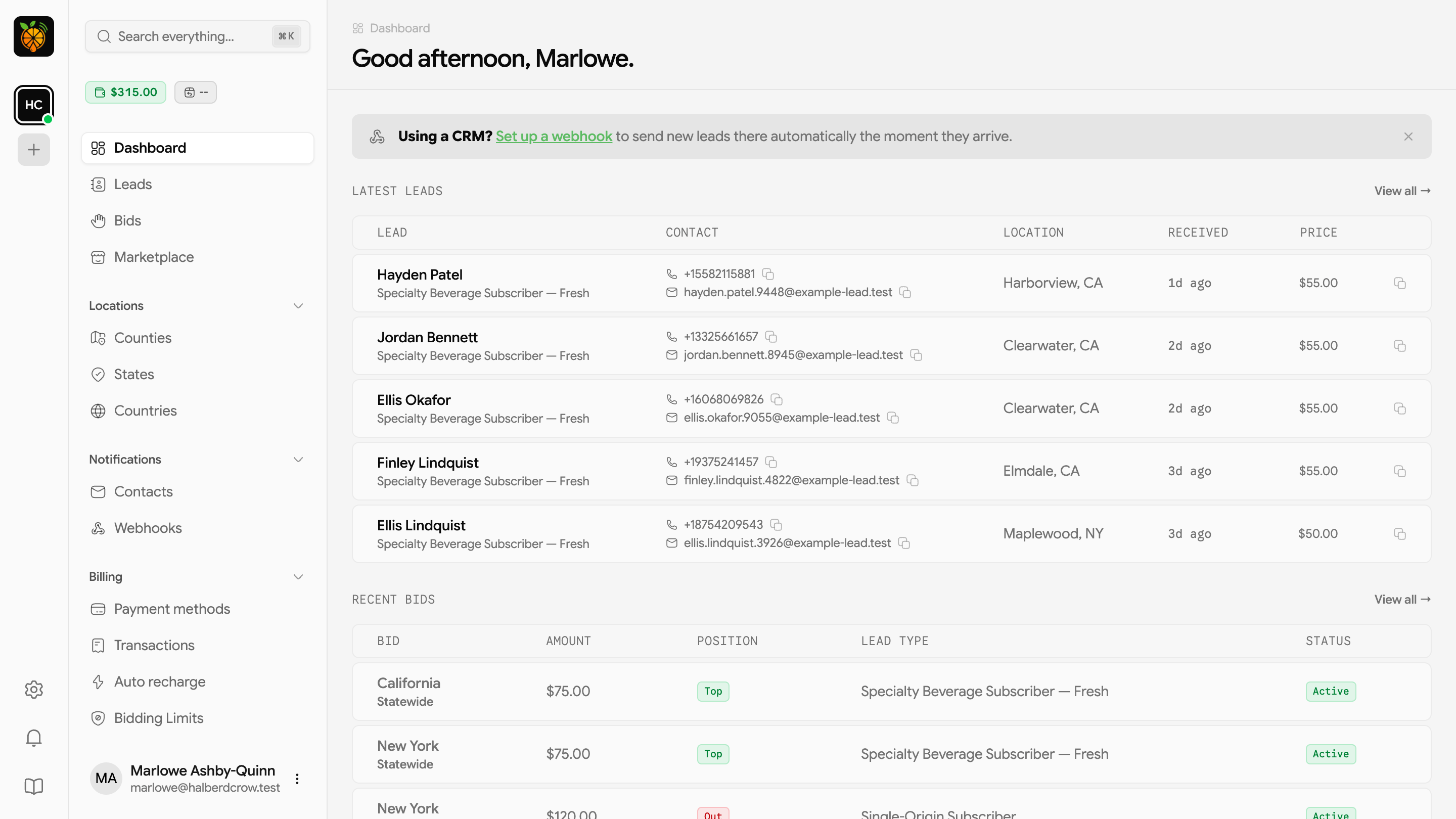 Customer portal in Juiced